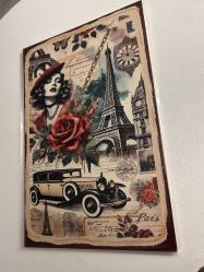 PARİS TEMALI AHŞAP PANO