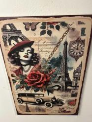 PARİS TEMALI AHŞAP PANO