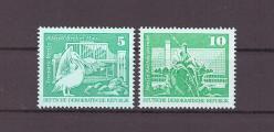 1973 Almanya DDR Berlin Hayvanat Bahçesi ve Rathausstrasse - Büyük Baskı Mnh Lüks Tam Seri Pul - D60