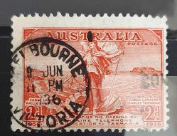 Avustralya 1936- Tazmanya Telefon Şebekesinin açılışı- damgalı