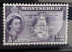 LOT.6 » İngiliz Yönetimindeki Montserrat- damgasız pul