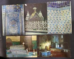 Yeşil Bursa Dini Temalı 5 adet eski kartpostal