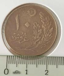 1342 (1926) BRONZ 10 KURUŞ OSMANLI SON DÖNEM ORİJİNAL A3BB1R1 NADİRDİR