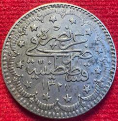 OSMANLI MEHMED REŞAD 1909-1918 ( AH 1327-1336)  5 KURUŞ GÜMÜŞ 1327/1