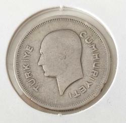 1935 YILI ORİJİNAL GÜMÜŞ 50 ELLİ KURUŞ WW2RR1A ÇOK NADİR