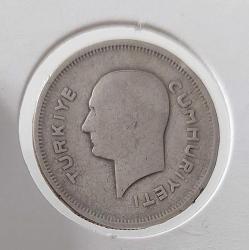 1935 YILI ORİJİNAL GÜMÜŞ 50 ELLİ KURUŞ WW2RR1A ÇOK NADİR