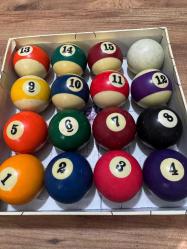 Bilardo Topu Seti  Eksiksiz 16 Top