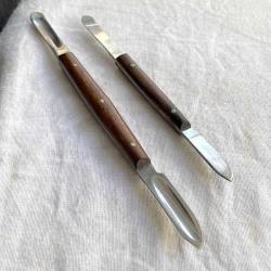 1990 Pakistan Üretimi Nadir Gül Ağacı Saplı Çelik Alet Seti