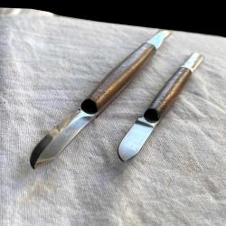 1990 Pakistan Üretimi Nadir Gül Ağacı Saplı Çelik Alet Seti