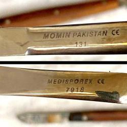 1990 Pakistan Üretimi Nadir Gül Ağacı Saplı Çelik Alet Seti