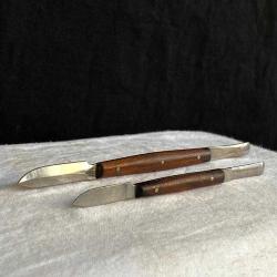 1990 Pakistan Üretimi Nadir Gül Ağacı Saplı Çelik Alet Seti