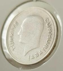 1937 GÜMÜŞ 25 KURUŞ ORİJİNAL ÇİLALTI 4NNN1P NADİR SENELİ