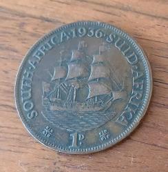 Güney Afrika  1 Dinar 1936 Georgivs V