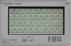 1886 Aylı Pullar Ampir İSfila 127 MNH 40 lı  Tabaka Parçası