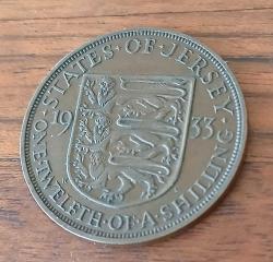 Jersey Adası 1933 1/12 Shilling Georgivs 5