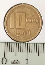 1940 PİRİNÇ ON 10 PARA ORİJİNAL MADENİ PARA 3GG2N1 NADİR