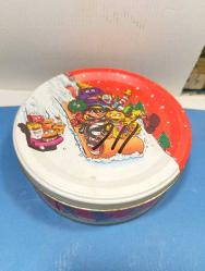 ÇY6-----KAR KONULU KAPAKLI ESKİ TENEKE KUTU