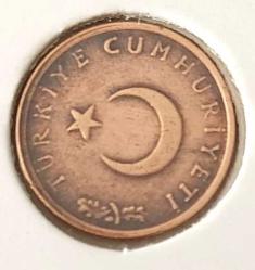 1966 1 BİR KURUŞ MADENİ BAKIR ORİJİNALDİR 2SSS1W NADİR