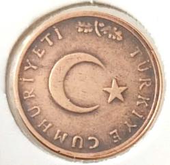 1966 1 BİR KURUŞ MADENİ BAKIR ORİJİNALDİR 2SSS1W NADİR