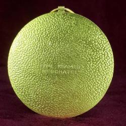 VINTAGE F.LANDRY İMZALI HELVETIA PAUL KRAMER NEUCHATEL KABARTMA GENÇ KIZ PORTRE GÖRSELLİ ALTIN YALDIZ KAPLAMA İSVİÇRE MADALYA