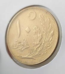 1342 (1926) BRONZ 10 KURUŞ OSMANLI SON DÖNEM ORİJİNAL ÇİLALTI C4BB3A NADİRDİR