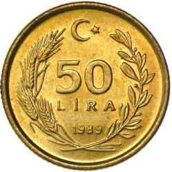 Türkiye Cumhuriyet 1989 Yılı 50 Lira     (1060)
