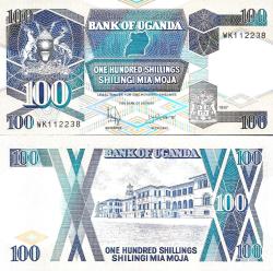 Uganda 100 Shillings, 1997, B135d, P31c, UNC ( Çil Kondüsyon )