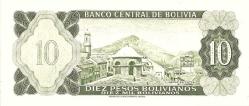 1962 Yılı Bolivya 10 Bolivianos UNC ( Çil Kondüsyon )