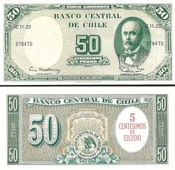 1960-1961 Yılı Şili 5 Centesimos UNC ( Çil Kondüsyon )