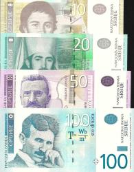 2012 - 2014  Yılları SIRBİSTAN  10-20-50-100 DINARA - P54 P55 P56 P57   UNC ( Çil Kondüsyon )