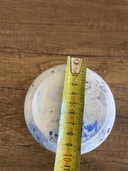 Beyaz mavi desenli kase polyester alçı