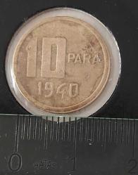 1940 PİRİNÇ ON 10 PARA ORİJİNAL MADENİ PARA 2YY1P NADİR