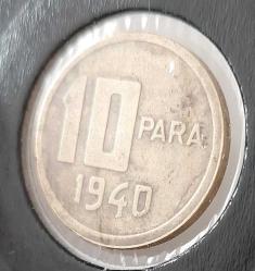 1940 PİRİNÇ ON 10 PARA ORİJİNAL MADENİ PARA 2YY1P NADİR