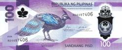 2024-2025 Yılı Filipinler 100 Piso , P-238 UNC, POLYMER, ( Çil Kondüsyon )