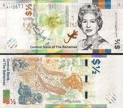 2019 Yılı Bahamalar 1/2 Cent Pa77  UNC ( Çil Kondüsyon )