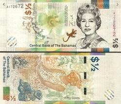 2019 Yılı Bahamalar 1/2 Cent Pa77  UNC ( Çil Kondüsyon )