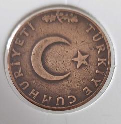 1958 ON 10 KURUŞ BAKIR-BRONZ ALAŞIMI ORİJİNALDİR 1UUU2A1 EN NADİR TARİHLİSİ