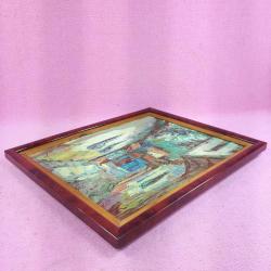 VINTAGE BURSA ESKİ OSMANLI DÖNEMİ SOKAK TEMALI İMZALI TARİHLİ YAĞLIBOYA RESİM