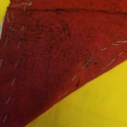 ESKİLERDEN ASKER GÖĞÜS CEBİ BAYRAĞI. ARKASI MÜHÜRLÜ. KOLEKSİYONLUK.