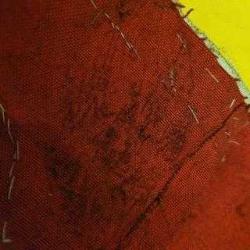 ESKİLERDEN EL DİKİMİ KOLEKSİYONLUK BAYRAK. ARKASI MÜHÜRLÜ.