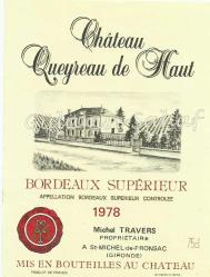 LOT.6 » Şarap Etiketi: Bordeaux Superieur, 1978