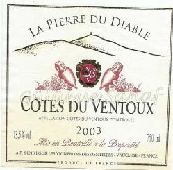 Şarap Etiketi: La Pierre Du Diable, 2003