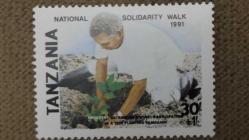 LOT.20 » 1991 YILI TANZANYA Ulusal Dayanışma Yürüyüşü DAMGASIZ ŞARNİYERSİZ