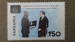 LOT.19 » 1986 YILI TANZANYA ULUSLARARASI BARIŞ YILI DAMGASIZ ŞARNİYERSİZ