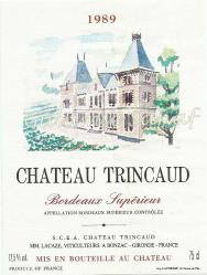 Şarap Etiketi: Bordeaux Superieur, 1989
