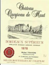 Şarap Etiketi: Bordeaux Superieur, 1978