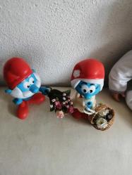 ŞİRİN BABA VE ŞİRİNE 2 OYUNCAK BEBEK ÇİZGİ FİLM KARAKTERLERİ BOYLAR 14 cmİ