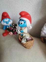 ŞİRİN BABA VE ŞİRİNE 2 OYUNCAK BEBEK ÇİZGİ FİLM KARAKTERLERİ BOYLAR 14 cmİ