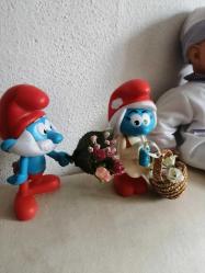 ŞİRİN BABA VE ŞİRİNE 2 OYUNCAK BEBEK ÇİZGİ FİLM KARAKTERLERİ BOYLAR 14 cmİ