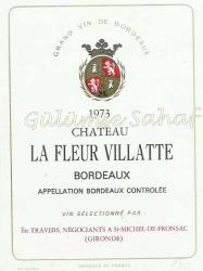 Şarap Etiketi: Bordeaux, La Fleur Villatte, 1973